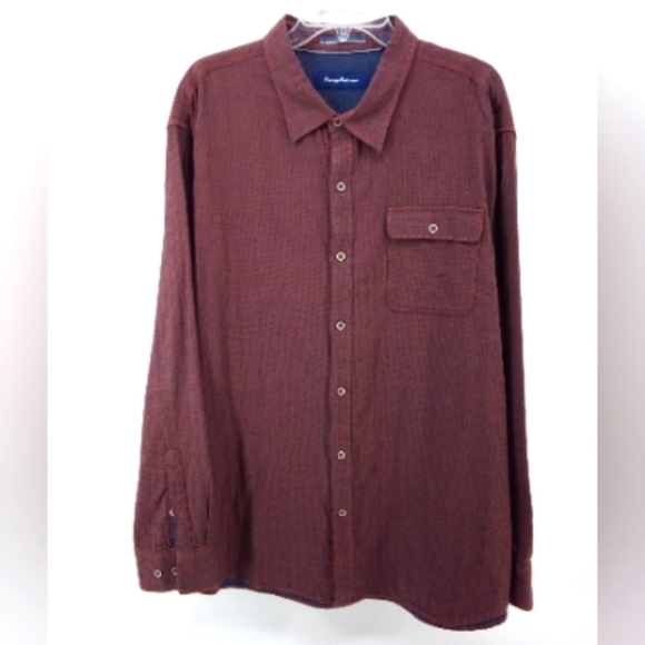 Men's Tommy Bahama purple orange long sleeve casual button down shirt XXL - Picture 2 of 12
